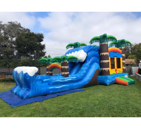 4 in 1 Dual Lane Tropical Combo Jumper Rental in San Diego