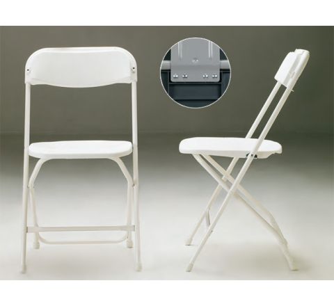 White Folding Chairs for rent by Jump 4 Adan