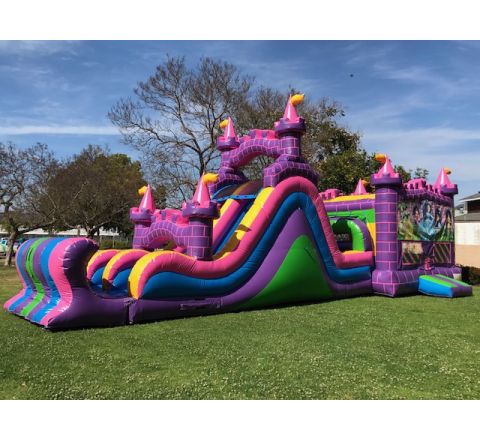 Dual Lane Giant Princess Combo Jumper Rental in San Diego