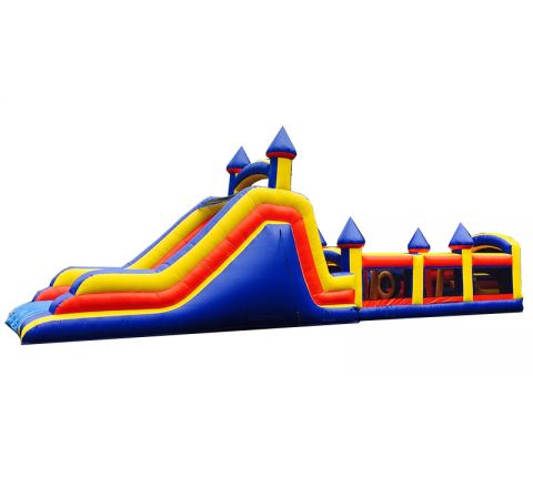 Obstacle Castle Slide Jumper at the park