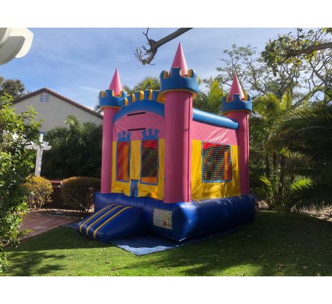 Toddler Pink Castle Jumper Rental in San Diego