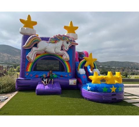 5 in 1  Unicorn Water Slide combo (SKU W273)