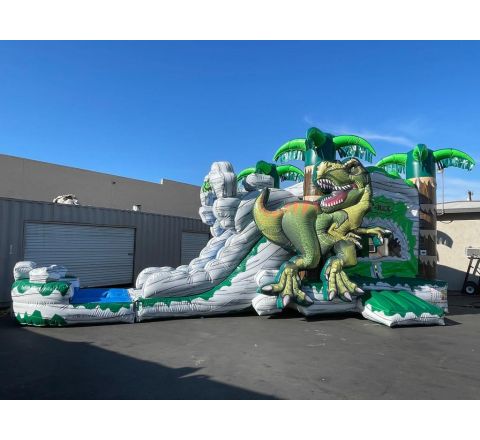 4 in 1 Dinosaur T-Rex  W Pool Water Slide Combo (sku W306)