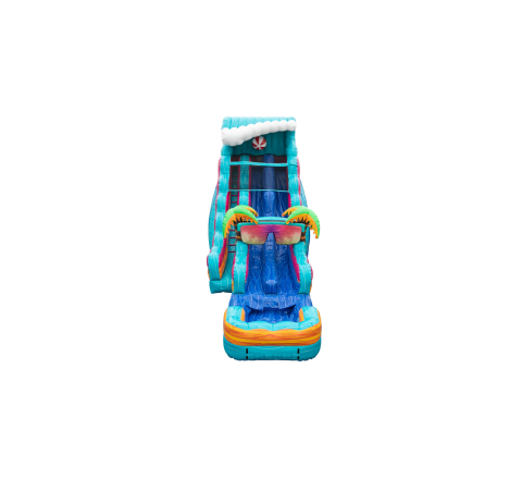 Dual Lane Slip & Slide Beach Life Water Slide (sku W317-2)