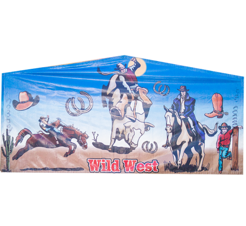 Wild West Module Jumper Art Banner Rental in San Diego